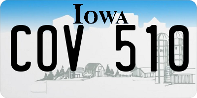 IA license plate COV510