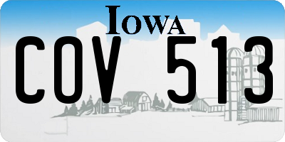 IA license plate COV513