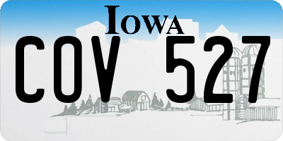 IA license plate COV527