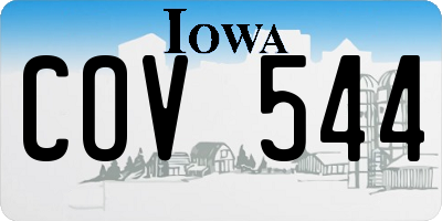 IA license plate COV544