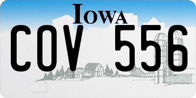 IA license plate COV556