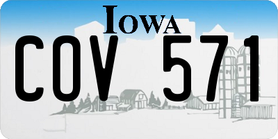 IA license plate COV571