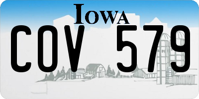 IA license plate COV579
