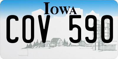 IA license plate COV590