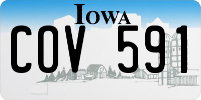 IA license plate COV591