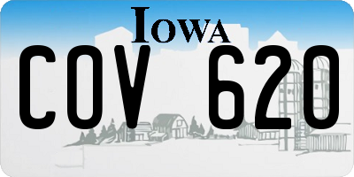 IA license plate COV620