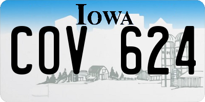 IA license plate COV624