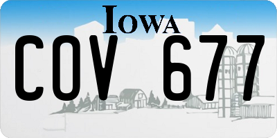 IA license plate COV677