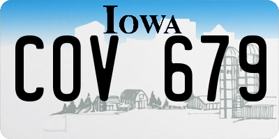 IA license plate COV679