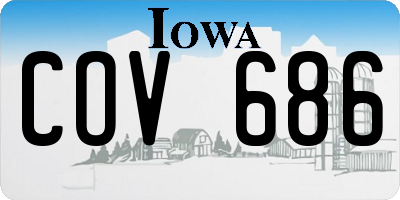 IA license plate COV686