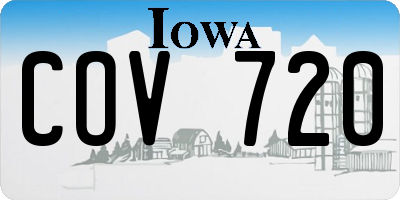 IA license plate COV720