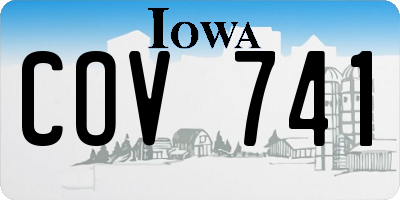IA license plate COV741
