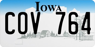 IA license plate COV764
