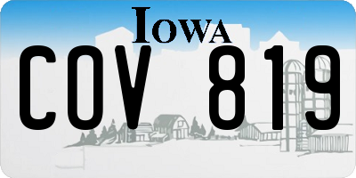 IA license plate COV819