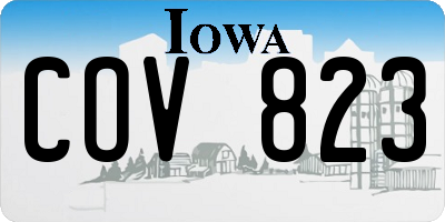 IA license plate COV823
