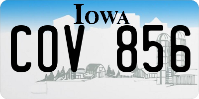 IA license plate COV856