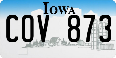 IA license plate COV873