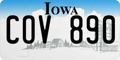 IA license plate COV890
