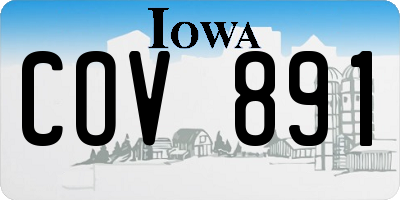 IA license plate COV891