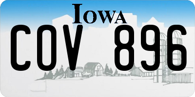 IA license plate COV896
