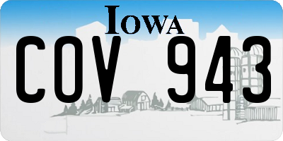 IA license plate COV943