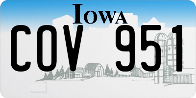 IA license plate COV951