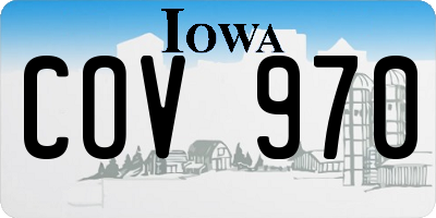 IA license plate COV970