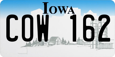 IA license plate COW162