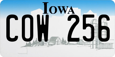 IA license plate COW256