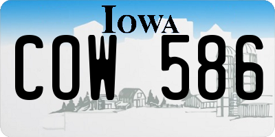 IA license plate COW586