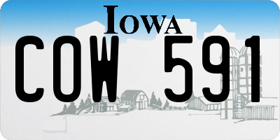 IA license plate COW591