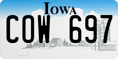 IA license plate COW697