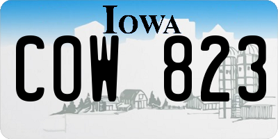 IA license plate COW823