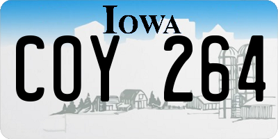 IA license plate COY264
