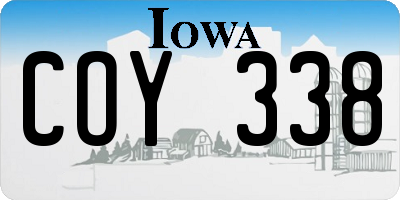 IA license plate COY338