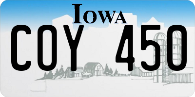 IA license plate COY450