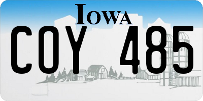 IA license plate COY485