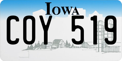 IA license plate COY519