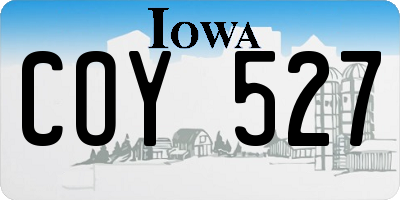 IA license plate COY527
