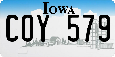 IA license plate COY579