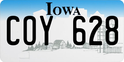 IA license plate COY628
