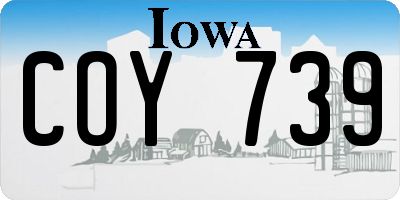 IA license plate COY739