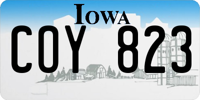 IA license plate COY823