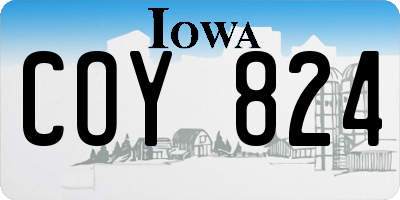 IA license plate COY824