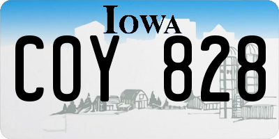 IA license plate COY828