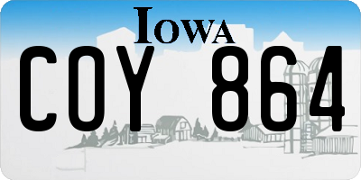 IA license plate COY864