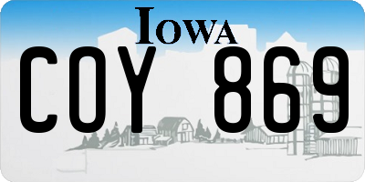 IA license plate COY869