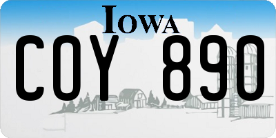 IA license plate COY890