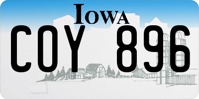 IA license plate COY896