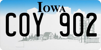IA license plate COY902